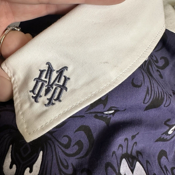 Disney The Haunted Mansion Wallpaper Glow In The Dark Dress 2XL Purple White - Picture 8 of 8